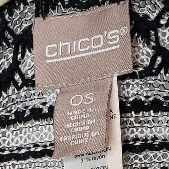 NWT Chicos Reversible Textured Knit Ruana Poncho Wrap OS - Picture 3 of 5